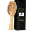 Generic Natural Bamboo Hair Brush, Wooden Brush For Detangling and Massaging., Beige