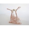 Generic Pink white clear marbled hair claw clip medium fine hair