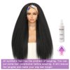 WIGNEE 26 Inches Kinky Straight Headband Wig for Women Yaki Straight Wigs with Black Headband Kinky Afro Wigs For Black Women