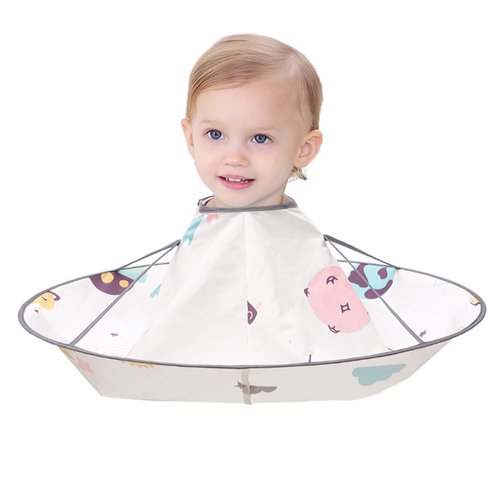 Aethland Kids Haircut Cape Hair Cutting Cape, Barber Cape Waterproof Foldable Umbrella Hair Catch Haircut Cape｜Kids Hair Styling Cutting Cape (Bear)