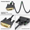 DteeDck DVI Cable 6ft, DVI to DVI-D Cables, 24+1 Dual Link DVI Cord Male to Male for Monitor Computer PC Desktop Projector Display and More