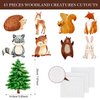 45 Pieces Woodland Creatures Cutouts Woodland Animal Cutouts Forest Animal Centerpieces Woodland Theme Party Decorations Woodland Cake Toppers for Kids Baby Shower Favors Birthday Party Supplies