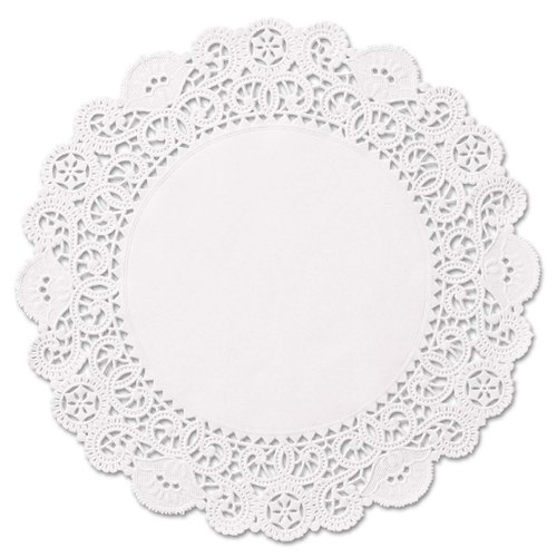 The Baker Celebrations White Round 10 inch Paper Lace Table Doilies – Decorative Tableware Disposable Placemats; Made in Canada (Pack of 100)