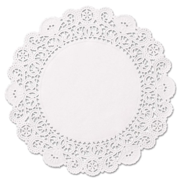 The Baker Celebrations White Round 10 inch Paper Lace Table Doilies – Decorative Tableware Disposable Placemats; Made in Canada (Pack of 100)