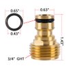 HQMPC Garden Hose Quick Connect Solid Brass Quick Connector Garden Hose Fitting Water Hose Connectors 3/4 inch GHT (6 Sets)