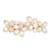 Opal Flower Rhinestone Hair Clip French Crystal Vintage Hair Barrettes Elegant Pearl Hair Accessories,by JINBUYAO (E)