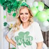 YanJie St.Patrick's Day Headband for Women Green Shamrock Knotted Heaband Clover Green Irish Top Hat Headbands Leaves Hairband Bowknot Hair Hoop Party Hair Accessories