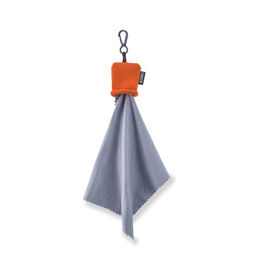 Carson Stuff-It Microfiber Lens Cloth Cleaning System for Eyeglasses, Smartphones, Tablets, Optics Lenses, Cameras and More, 6.25'' x 6.25'' - Orange (SN-40OR)