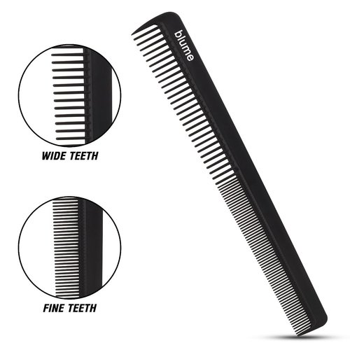 Comb -Professional Hairdressing Carbon Barber Comb - Carbon Fibre For Strength & Durability-Tooth Comb for Men's Hair, Beard & Moustache — Handmade