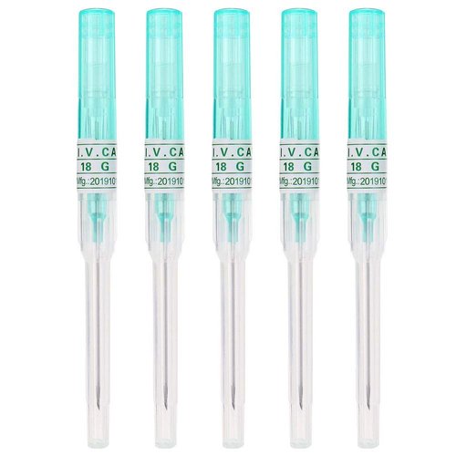 Piercing Needles,New Star Tattoo 5PCS 18G Piercing Needle IV Needles with Catheter Sterile Needle 18 Gauge