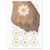 Single Daisy Flower Temporary Tattoo Water Resistant Fake Body Art Set Collection - 54 1" Tattoos (1 Sheet)
