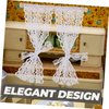 Kisangel 3pcs Dollhouse Curtains Toy Lace Wood