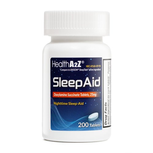 HealthA2Z® Sleep Aid | Doxylamine Succinate 25mg | (200 Counts (Pack of 1))