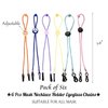 Mask Lanyard Necklace for Women Adjustable Colorful Face Mask Lanyards with Clip Anti-Lost Eyeglass Straps for Girls (6 mask rope)