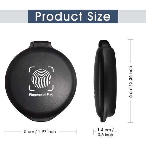 Fingerprint Ink Pad (Pack of 2) - Thumbprint Ink Pad for Notary Supplies Identification Security ID Fingerprint Cards Law Enforcement Fingerprint kit Black Ink pad Stamp pad huella dactilar
