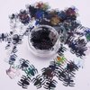 10 Grams/Pack - 8mm Black Spider Shape Sequins Glitter Halloween Festival Rave Beauty Makeup Face Body Nail Art Decoration LB1000