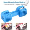 PawfectPals Indestructible Dumbbell Dog Chew Toy for Aggressive chewers, Interactive Puzzle Toy, Food Dispenser Feeder, Natural Rubber Bite Resistant for Teeth Dental Cleaning-Insert Treats (Blue)