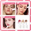 Yeweian Makeup Sticks Set, Matte Cream Blush Stick for Cheeks, Eyes and Lips, Contour Stick & Highlighter Makeup Sticks for All Skin (01 Blush, Highlighter & Contour)