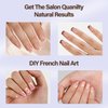 Misssix XBASICTIPS French Tip Press On Nails, 150Pcs French Gel Nail Tips Short Square, Soft Gel Pre-shaped No Need to File 3 in 1 Tips, Fake Nails for Nail Art DIY Extension Designs 15 Sizes