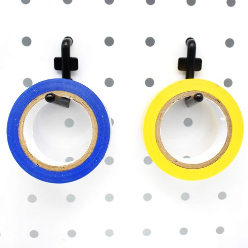 Colorstorm 1.5 inch Pegboard Hooks Kit 100 pk L Style for Peg Board Assortment Tool Organizer Black Peg Hooks Accessories (100PK)