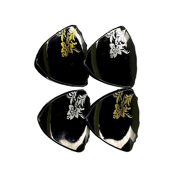 Kàllos 4pcs Black Claw Clips Triangle Shape, Stylish Nonslip Hair Claw Clips - Strong Hold Hair Jaw Clips for Thick and Thin hair, Accessories for Teen Girls and Women (4 pack)