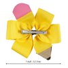 School Bow Cheer Bow Clip, Back to School Hair Bow Ponytail Holder, Pencil Girls Hair Clips ZFJ26 (Pink Set)