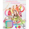 Karaoke Machine Kids with 2 Wireless Microphones, Mini Portable Bluetooth Speaker Kids Karaoke Machine for Girls with Led Lights Kids Toys Fun Birthday Gifts for 4,5,6,7,8 Year