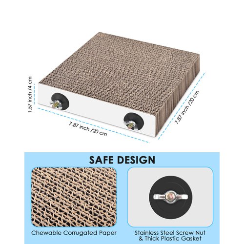 KATUMO Bird Toys, 7.8 Inch Paper Parakeet Shredding Chewing Toys Parrot Perch Platform Conure Foraging Toys for Budgie Cockatiel Lovebird Small Birds