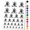 Be Kind Bumble Bee Kindness Temporary Tattoo Water Resistant Fake Body Art Set Collection - Black (One Sheet)