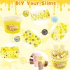 LAWOHO Bear Clear Slime 300ml, Yellow Clear Slime Kit for Girls Ages 8-12 with 9 Packs Slime Add-Ins, Slime for Kids Party Favors, Non Stick Slime Clay Toys Birthday Halloween Christmas Easter Gifts