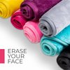 Makeup Remover Cloth Cleansing Towel 3 Pack - Chemical Free - Move Makeup Instantly with Just Water (Black, Rose and Burgundy)
