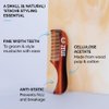 ZEUS 3-Pack Handmade Saw-Cut Mustache Comb, Fined Toothed, Durable Cellulose, Hand Polished, Pocket Comb & Beard Comb for Mustache and Beard - Tortoiseshell