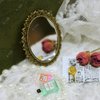 iLAND Dollhouse Mirrors, Miniatures Dollhouse Accessories on 1:12 Scale, Metal Framed Glass Mini Mirror w/Rose & Sunflower Patterns 2pcs