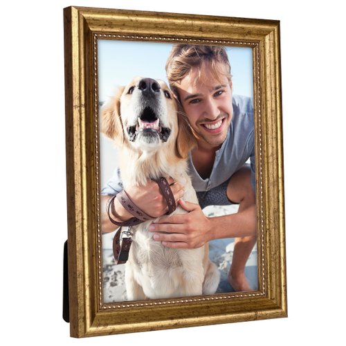 Malden International Designs 2177-57 Classic Wood Picture Frame, 5x7, Gold