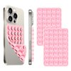 2Pcs Silicone Suction Cup Phone Case Mount Double Sided, Phone Accessories Hands-Free Sticky Phone Grip for Selfies and Videos, Anti-Slip Phone Suction Grip for iPhone and Android, Light Pink