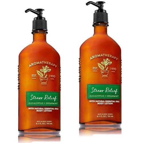Aromatherapy Stress Relief Body Lotion, Eucalyptus Spearmint (2 Pack)