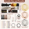 219 Pcs Hair Accessories Kit - Bobby Pins Bun Hair Nets U Shaped Hair Pins Metal Hair Clips Hair Rubber Bands for Women Girls Travel Ballet Dance Stuff with Organizer Box