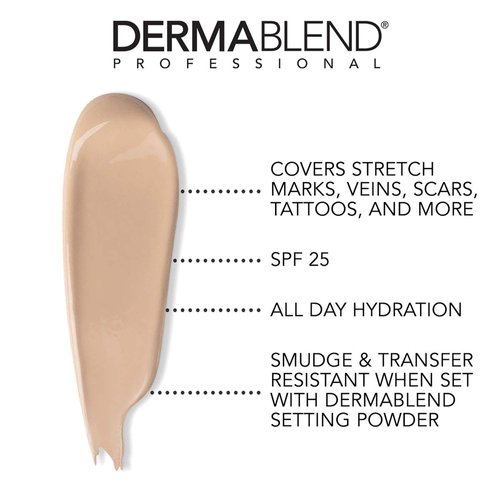 Dermablend Leg and Body Makeup, with SPF 25. Skin Perfecting Body Foundation for Flawless Legs with a Smooth, Even Tone Finish, 3.4 Fl. Oz.