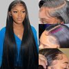 JUBOTIN 30 Inch 13x6 HD Lace Front Wigs Human Hair Straight 13x6 Pre Plucked Lace Front Wigs for Black Women Glueless 13x6 Lace Front Wigs 180% Density Straight Human Hair Wigs with Baby Hair