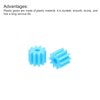 MECCANIXITY 10Pcs Plastic Gears 10 Teeth Plastic Shaft Gears Model 102AA Reduction Gear for RC Car Model DIY Robot,Blue Module 0.5