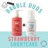 Dabble & Dollop Strawberry + Vanilla Body Wash & Shampoo - 3 in 1 Natural Bubble Bath for Kids, USA-Made, Paraben & Sulfate Free, Vegan, Gluten-Free, Tear-Free (Pack of 2)