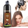 DISAAR Beauty Speedy Hair Color Shampoo 100% Cover Gray White Hair Easy To Use Long Lasting 400ml/13.53fl.oz (Natural Brown)