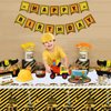 Inspireyee 4 Pack Construction Happy Birthday Tablecloth Dump Truck Birthday Table Covers Tractor Plastic Tablecloth Construction Themed Birthday Party Decoration Supplies for Kids Boy 51''x86''