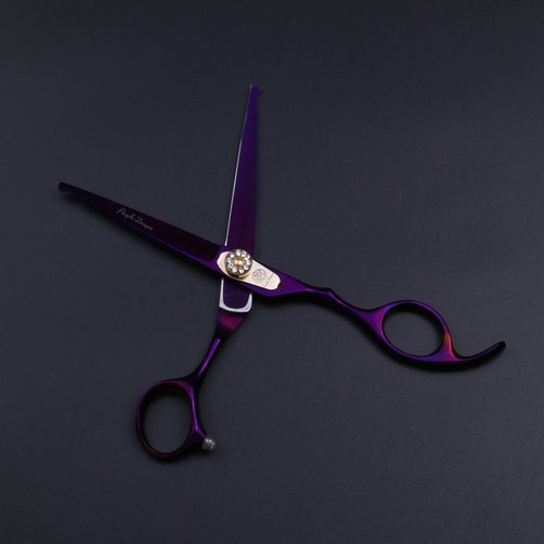 Purple Dragon 6.0" Professional Kids Saftey Round Head Hair Cutting Scissors and Thinning Shears for Young Mother(Purple)