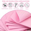 GoLashFun Nail Art Table Mats Disposable Nail Paper Towels,50PCS Pink Waterproof 3 Ply Nail Art Paper 13" X 17" Pads for Nail Table Decoration Kit,Nail Art Accessories