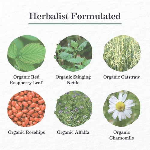 Earth Mama Organic Third Trimester Tea Bags | 100% USDA Organic Herbal Tea for Late Pregnancy Comfort + Childbirth Preparation, 16 Teabags Per Box (3-Pack)