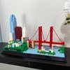 Apostrophe Games San Francisco Skyline Building Block Set (459 Pieces) Features Golden Gate Bridge and More - Architecture Landmark Model for Kids and Adults