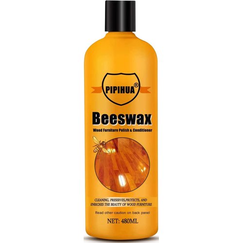 PIPIHUA Beeswax Furniture Wood Polish & Conditioner-Wood Seasoning Beeswax Oil for Wood Cleaner and Polish Furniture Restore A Finish, 16.23 Fl Oz