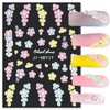 5D Embossed Flower Nail Stickers for Nail Art 5D Acrylic Carved Flower Nail Decals Rose Butterfly Nail Art Stickers Floral Petals Nail Design Stickers Flower Stickers for Nails DIY Nail Accessories