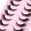 Fox Eye Lashes Wispy Eyelashes Natural Look Clear Band Lashes Fluffy Faux Mink Lashes Strip Natural False Lashes Pack by GVEFETIEE 8 Pairs